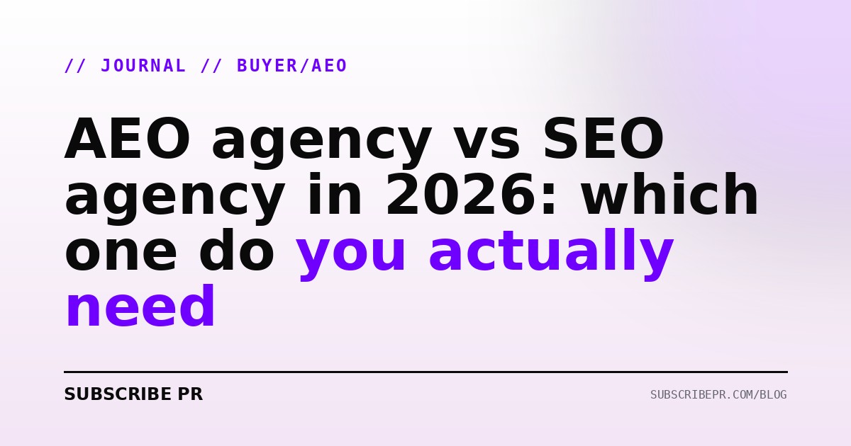 AEO agency vs SEO agency in 2026: which one do you actually need