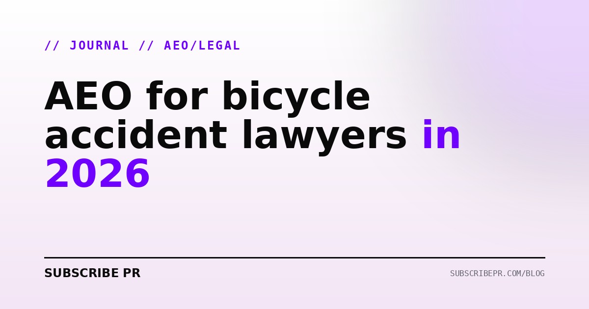 AEO for bicycle accident lawyers in 2026