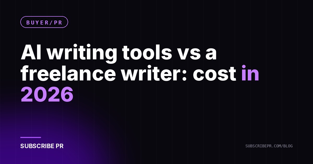 AI writing tools vs a freelance writer: cost in 2026
