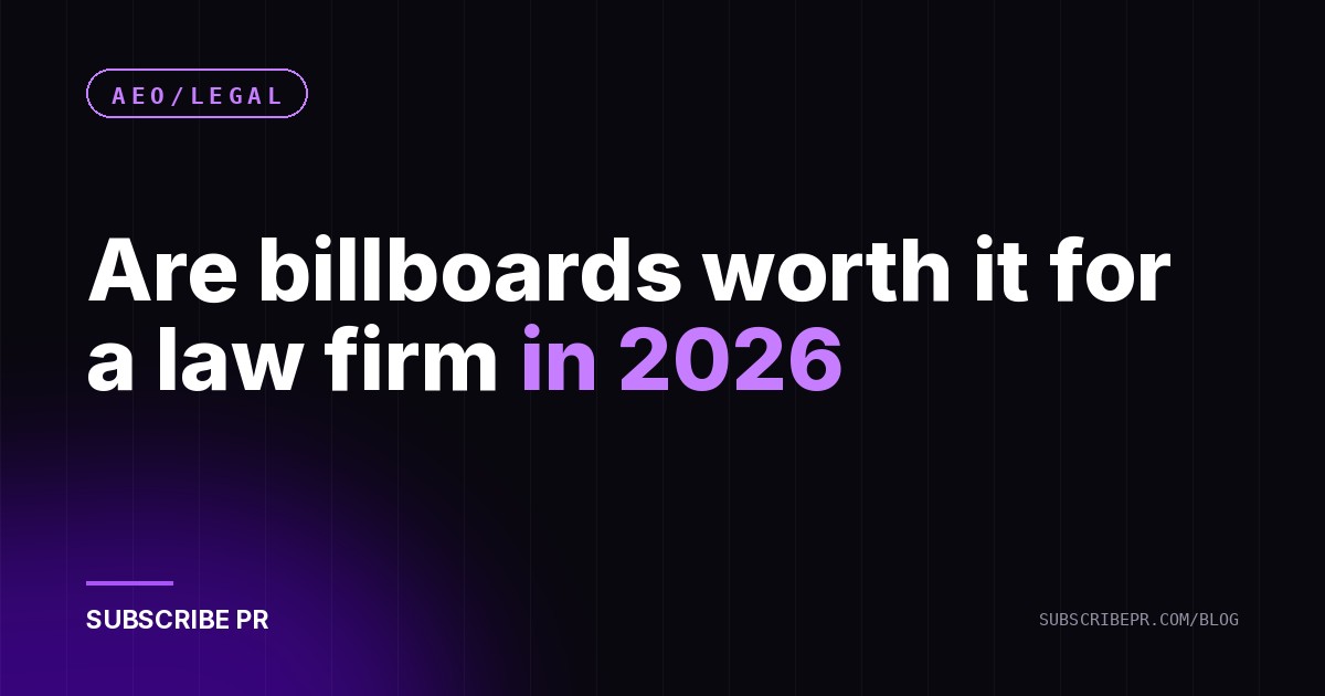 Are billboards worth it for a law firm in 2026