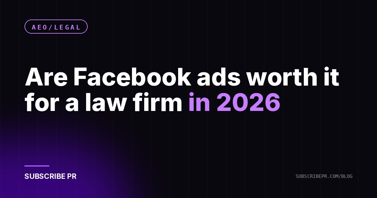 Are Facebook ads worth it for a law firm in 2026
