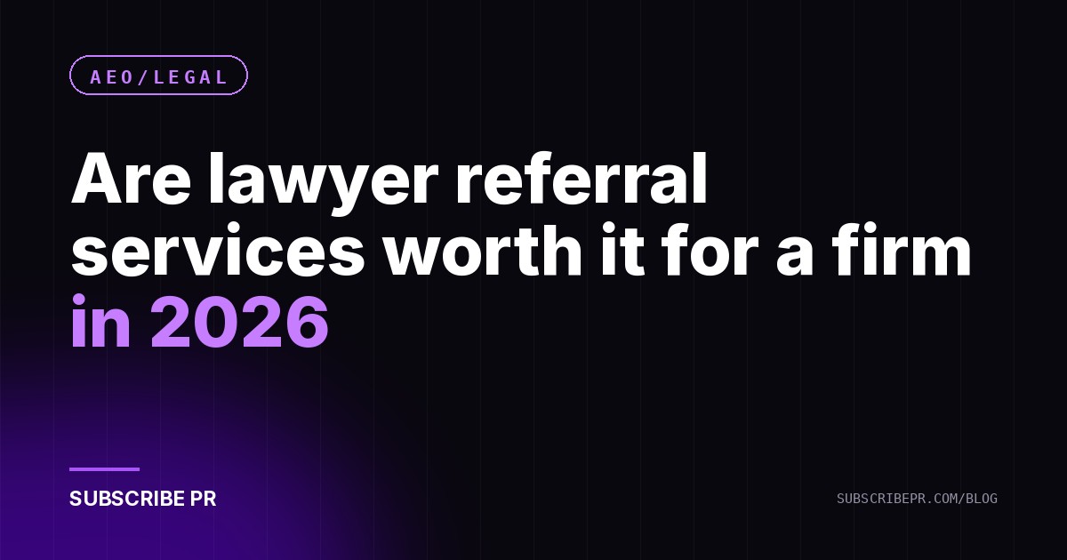 Are lawyer referral services worth it for a firm in 2026