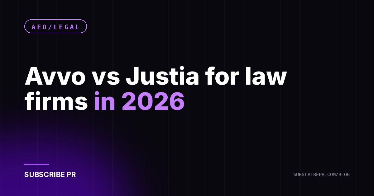 Avvo vs Justia for law firms in 2026