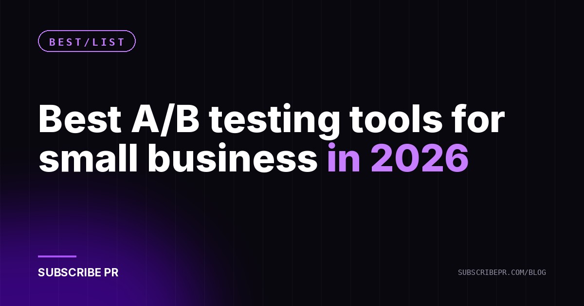 Best A/B testing tools for small business in 2026