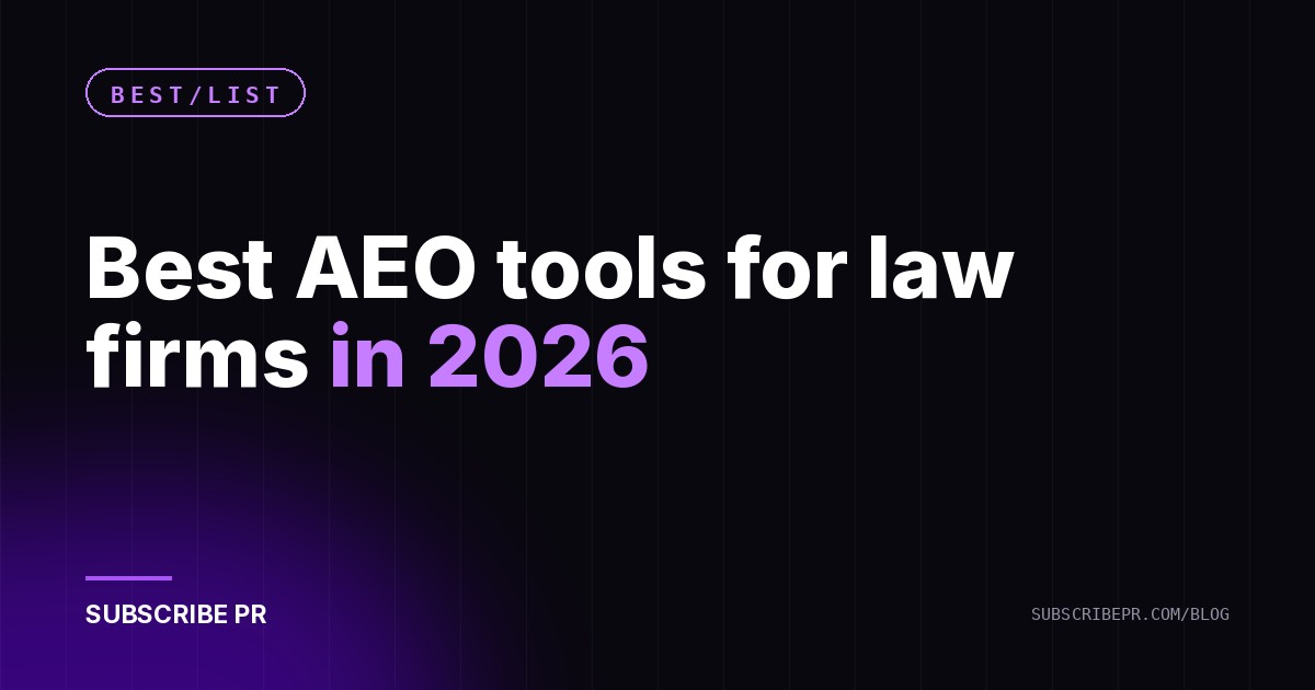 Best AEO tools for law firms in 2026