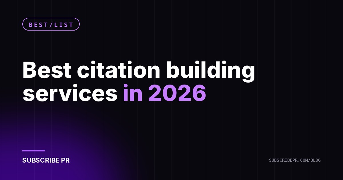 Best citation building services in 2026