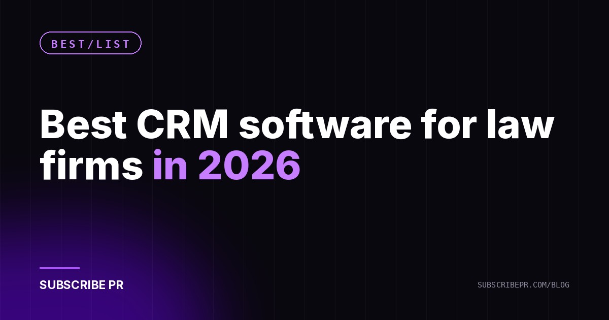 Best CRM software for law firms in 2026