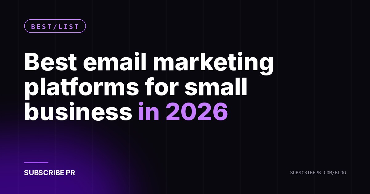 Best email marketing platforms for small business in 2026