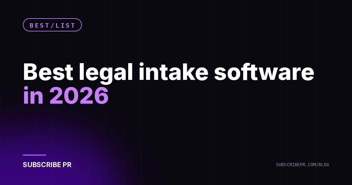 Best legal intake software in 2026