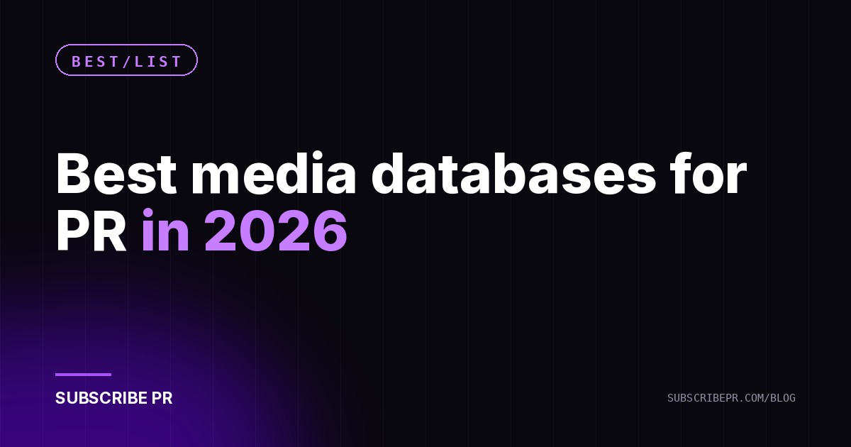 Best media databases for PR in 2026