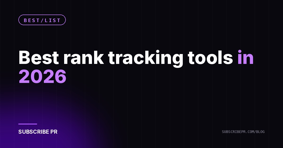 Best rank tracking tools in 2026