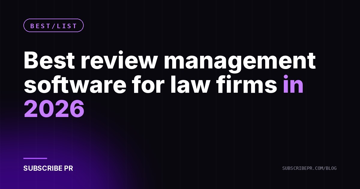 Best review management software for law firms in 2026