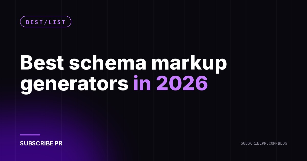 Best schema markup generators in 2026