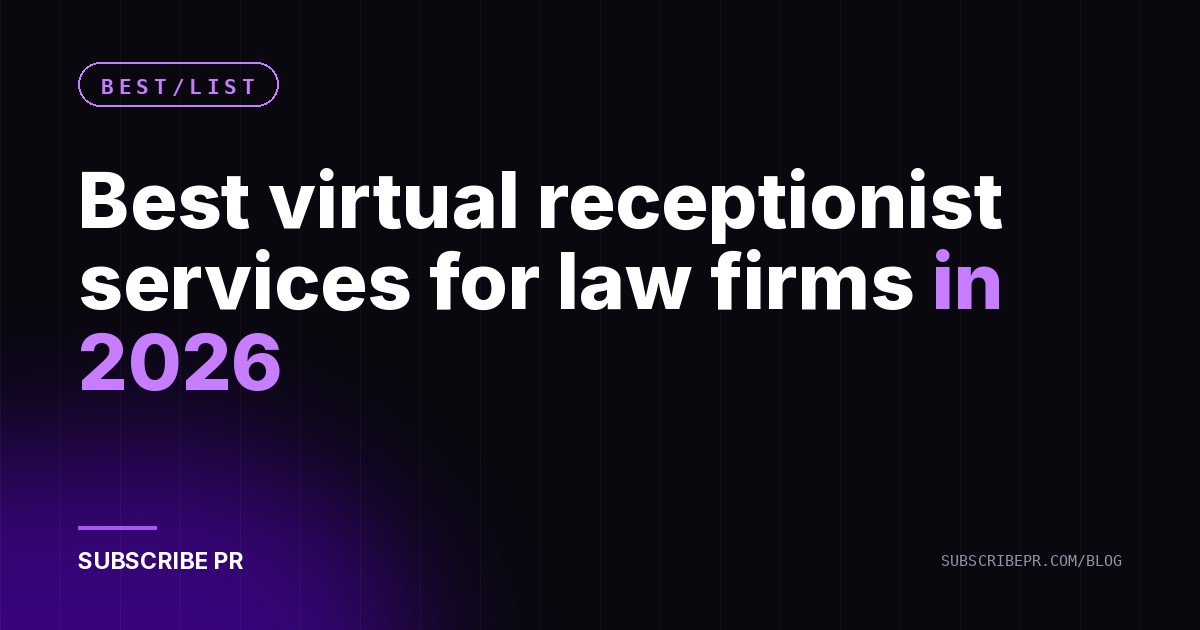 Best virtual receptionist services for law firms in 2026