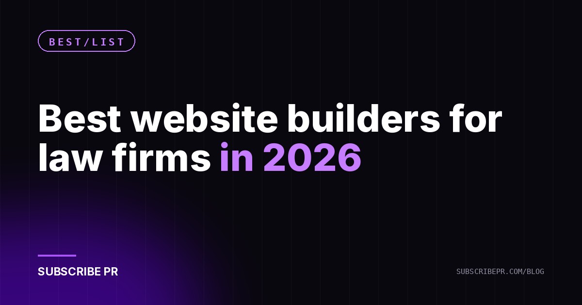 Best website builders for law firms in 2026