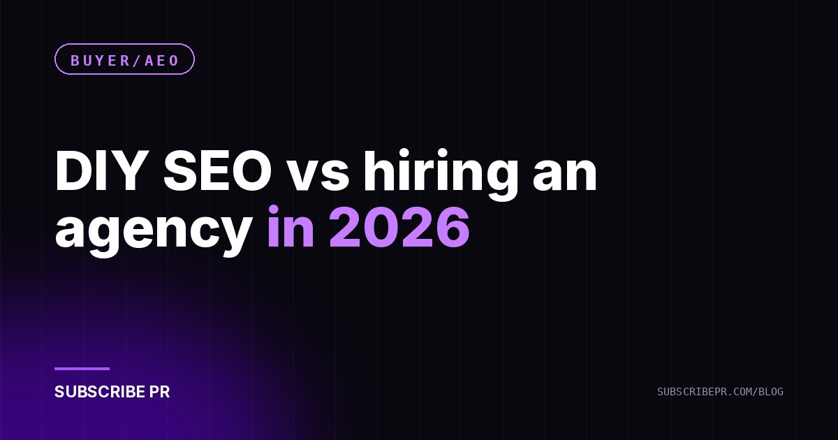 DIY SEO vs hiring an agency in 2026