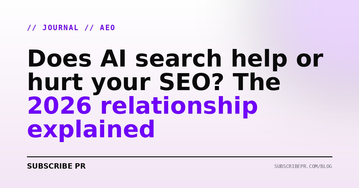 Does AI search help or hurt your SEO? The 2026 relationship explained