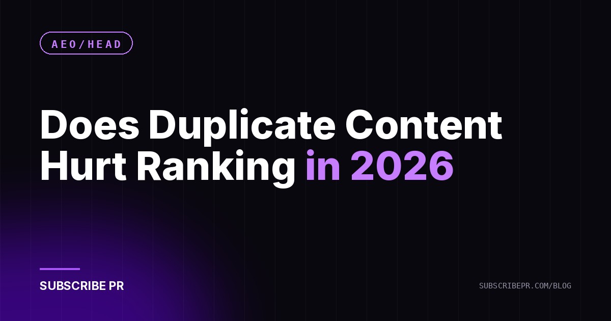 Does Duplicate Content Hurt Ranking in 2026