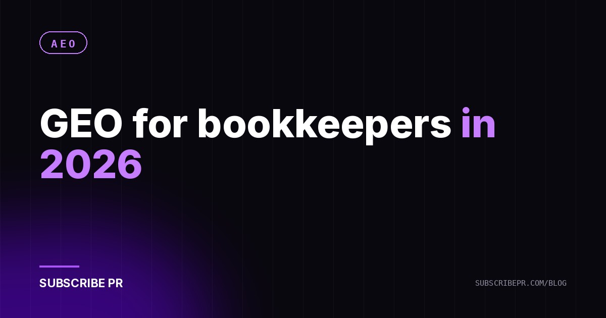 GEO for bookkeepers in 2026