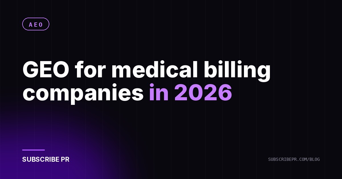 GEO for medical billing companies in 2026