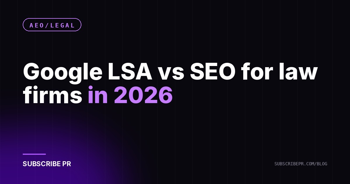 Google LSA vs SEO for law firms in 2026