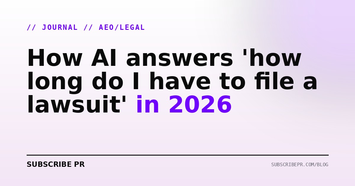How AI answers 'how long do I have to file a lawsuit' in 2026