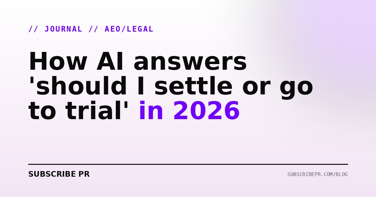 How AI answers 'should I settle or go to trial' in 2026