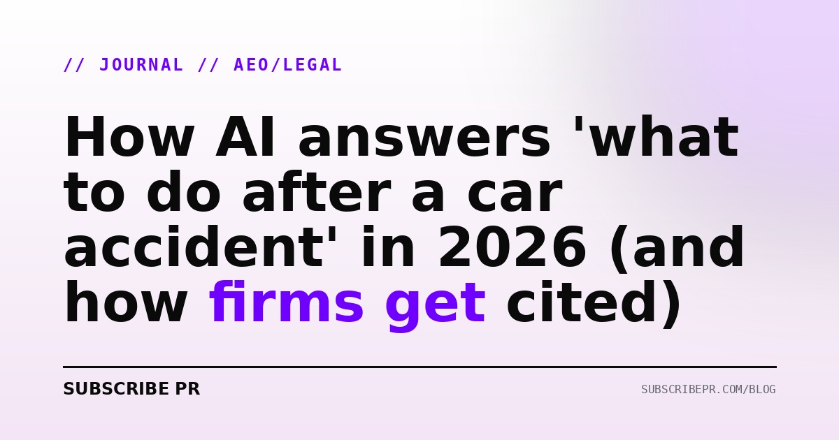 How AI answers what to do after a car accident in 2026