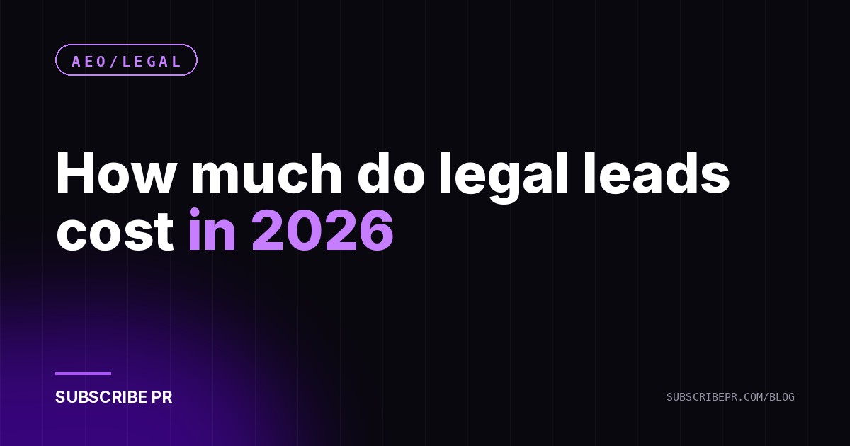 How much do legal leads cost in 2026