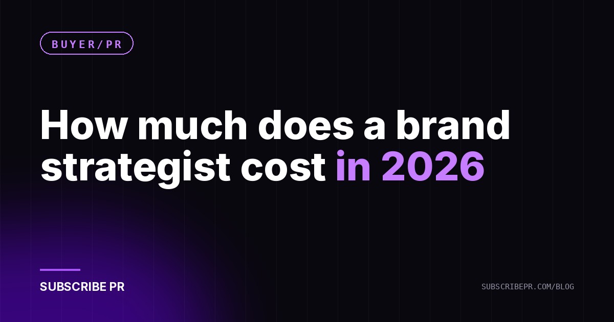 How much does a brand strategist cost in 2026