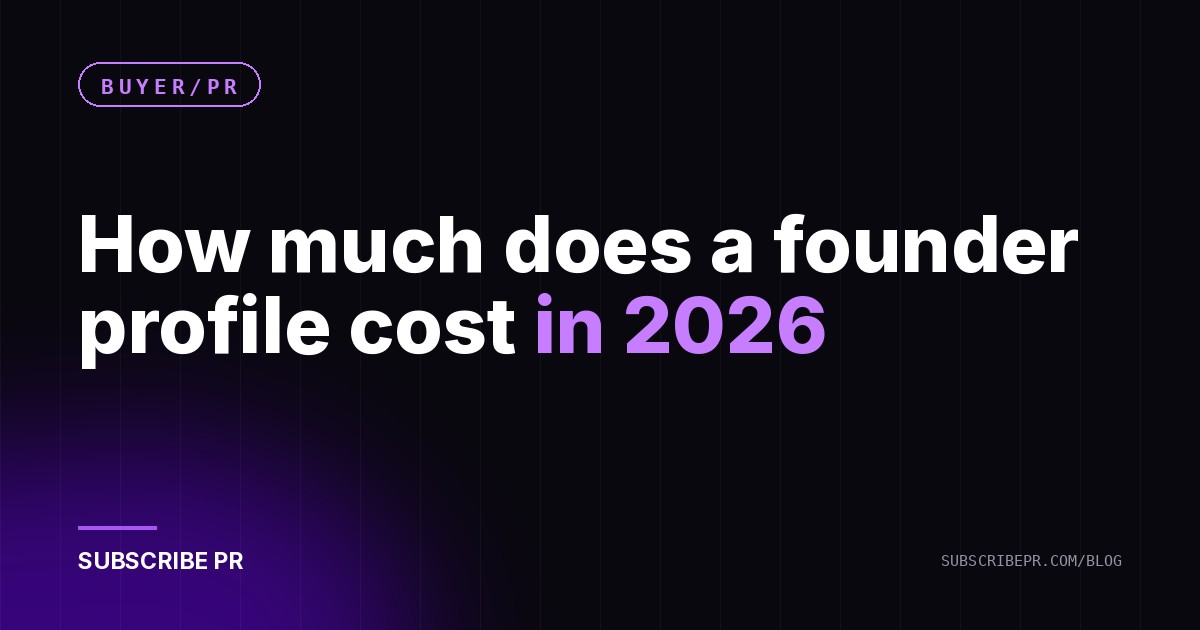 How much does a founder profile cost in 2026
