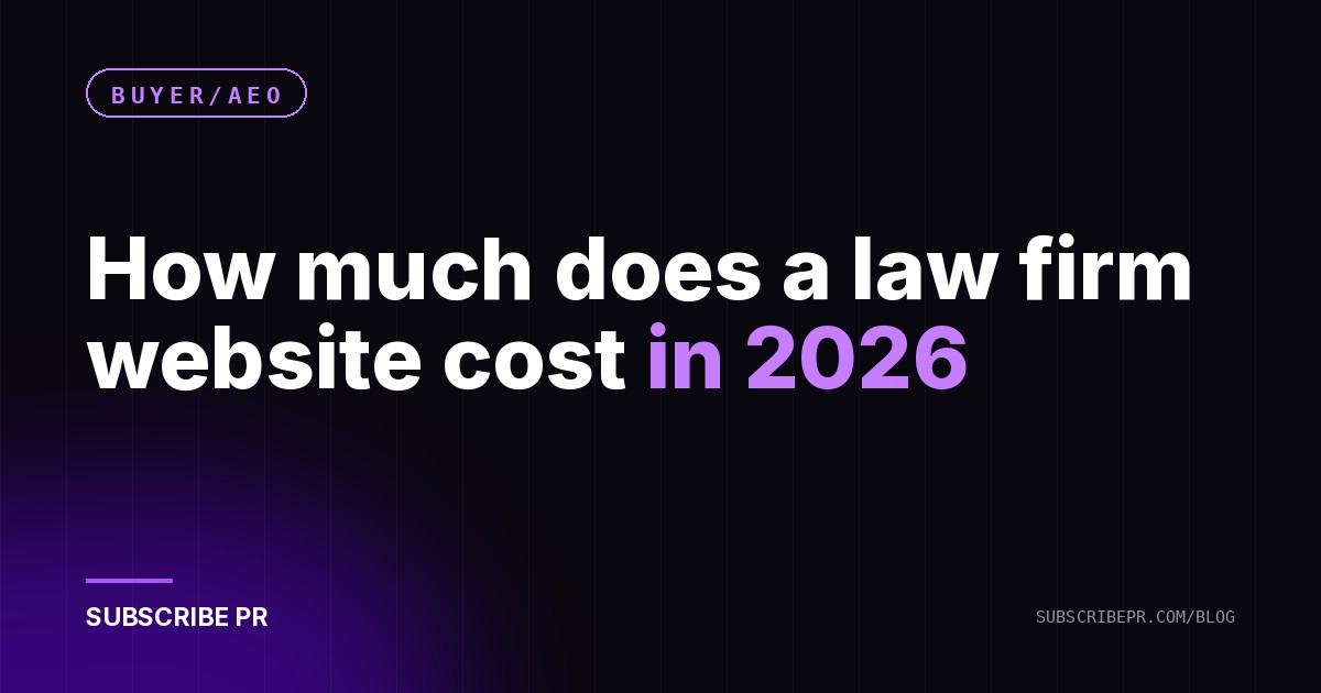 How much does a law firm website cost in 2026