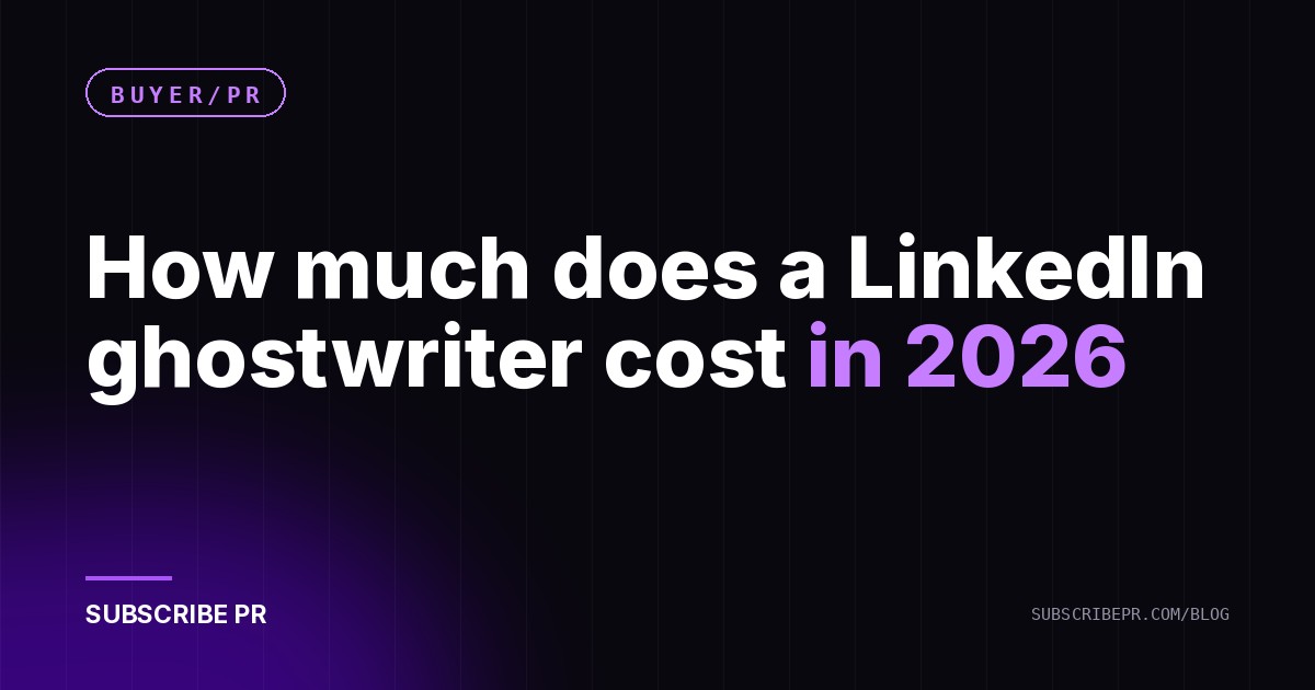 How much does a LinkedIn ghostwriter cost in 2026