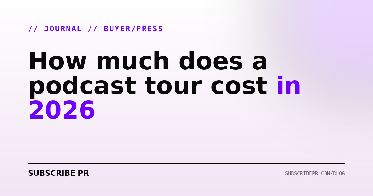 How much does a podcast tour cost in 2026