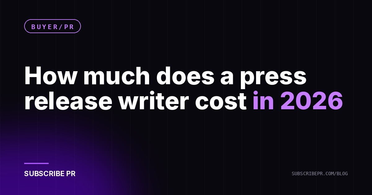 How much does a press release writer cost in 2026