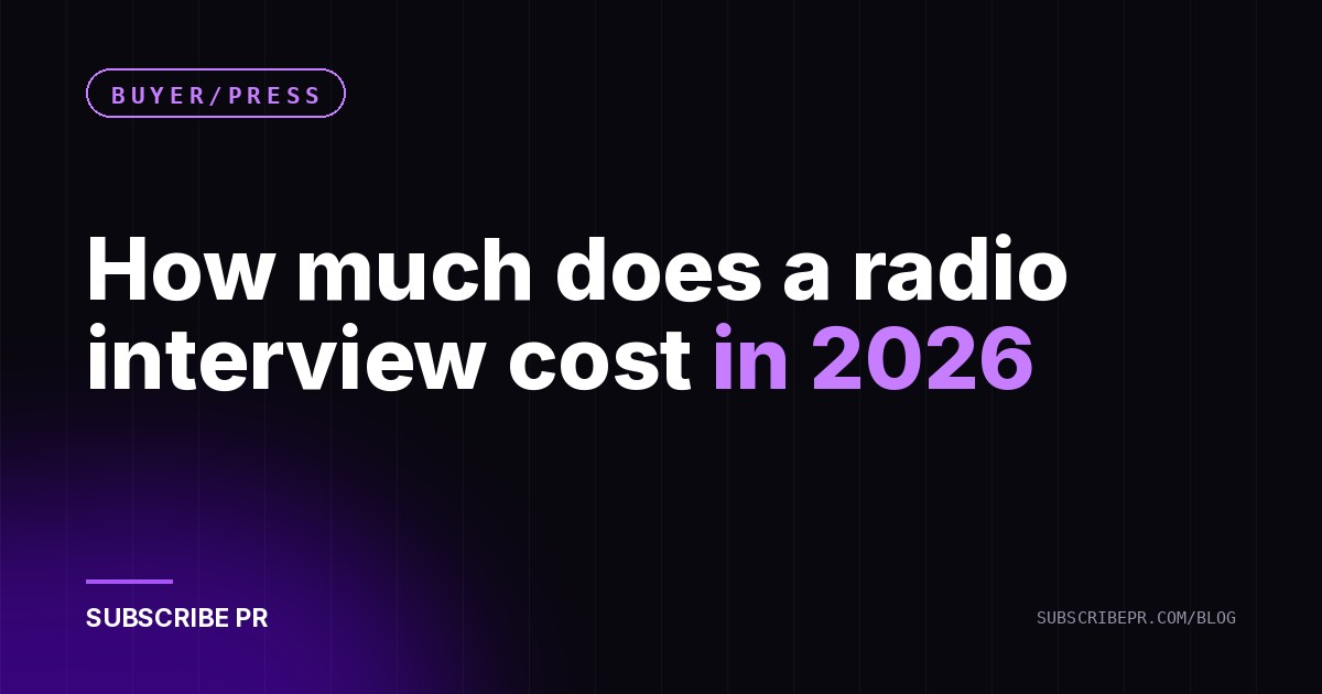 How much does a radio interview cost in 2026