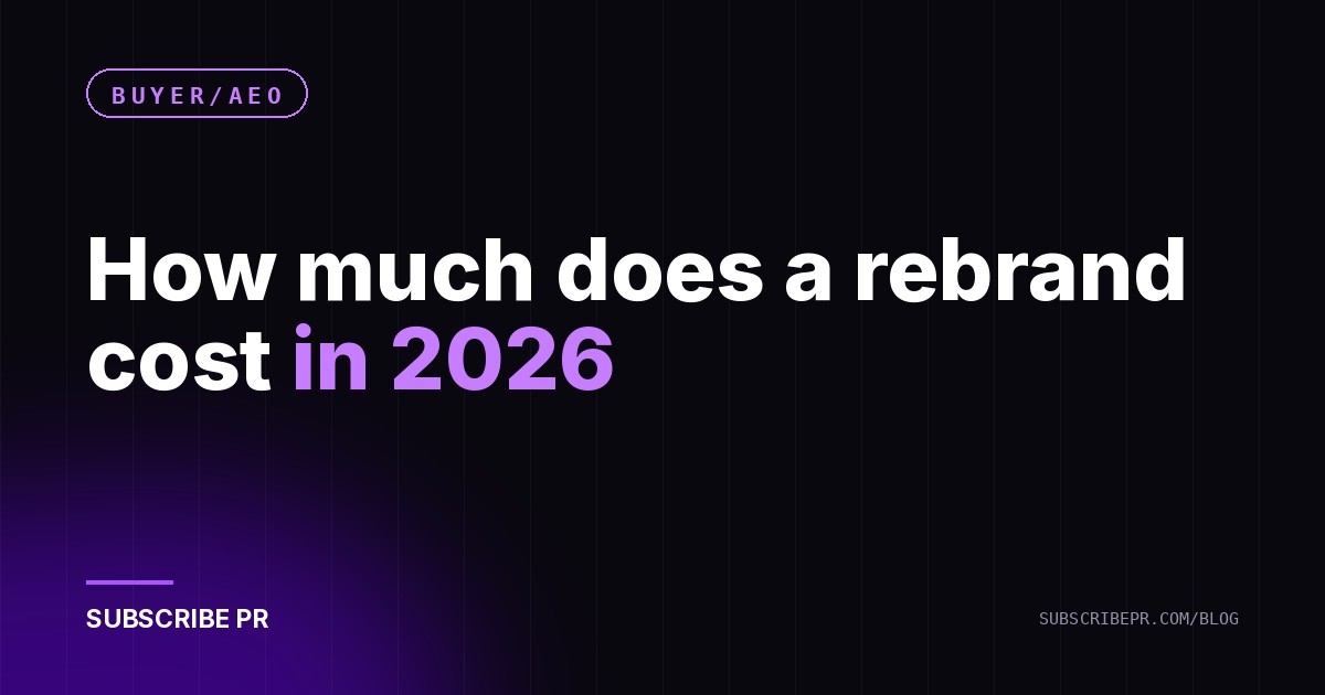 How much does a rebrand cost in 2026