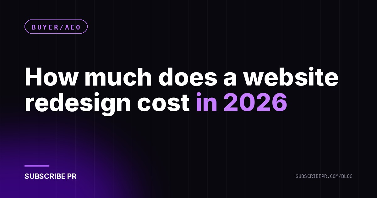 How much does a website redesign cost in 2026