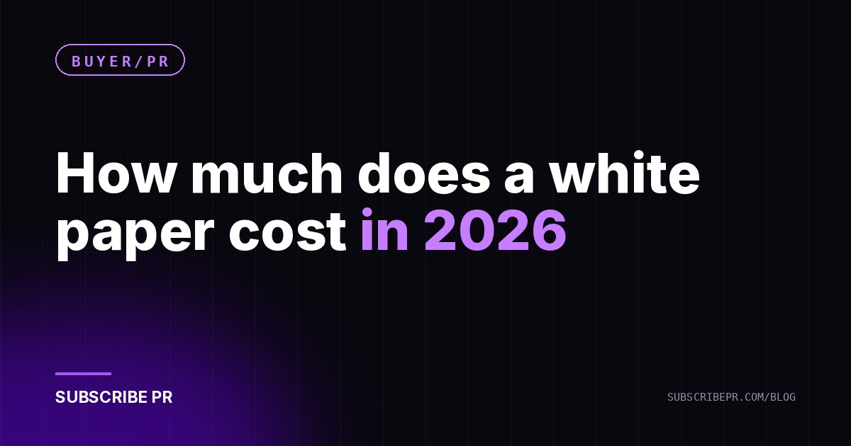 How much does a white paper cost in 2026