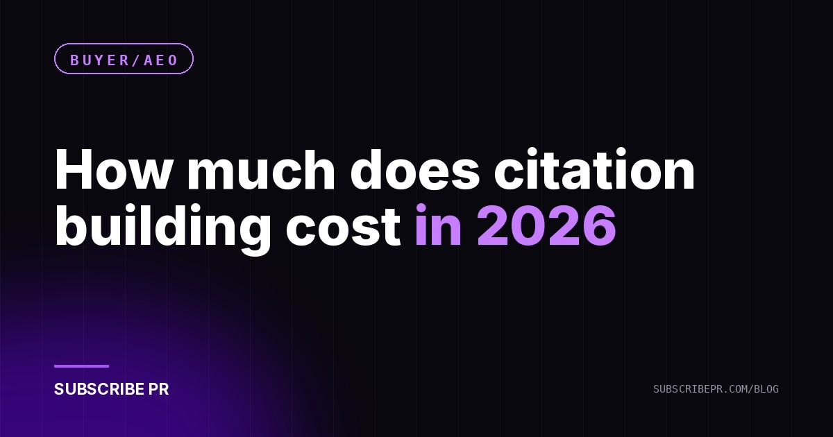 How much does citation building cost in 2026