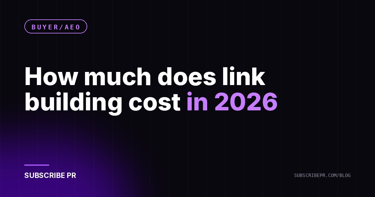 How much does link building cost in 2026