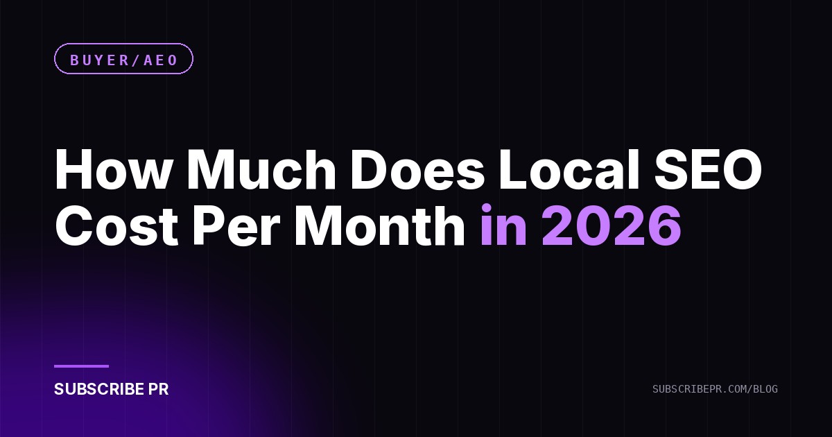 How Much Does Local SEO Cost Per Month in 2026