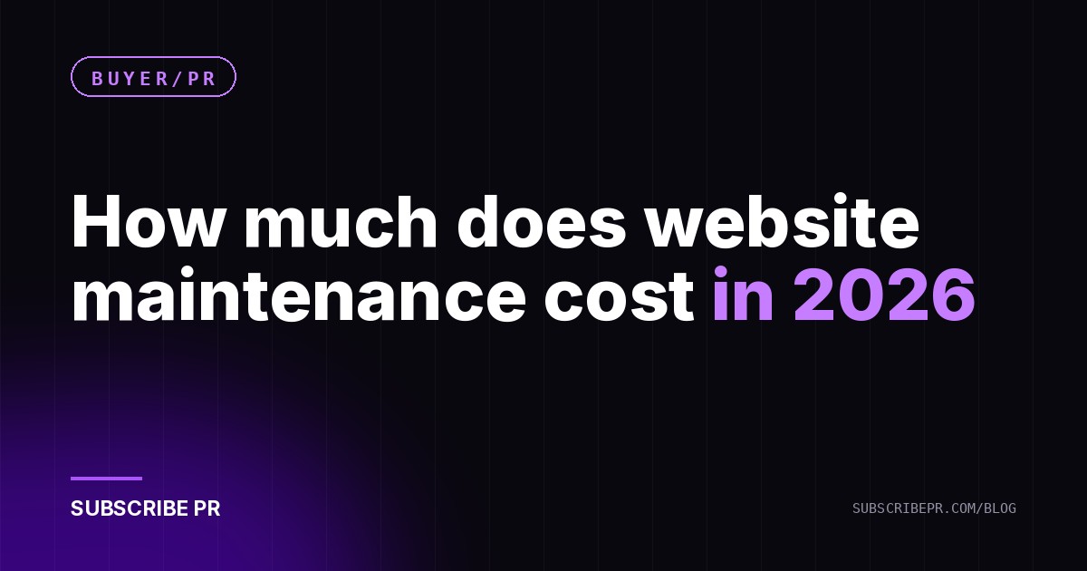 How much does website maintenance cost in 2026