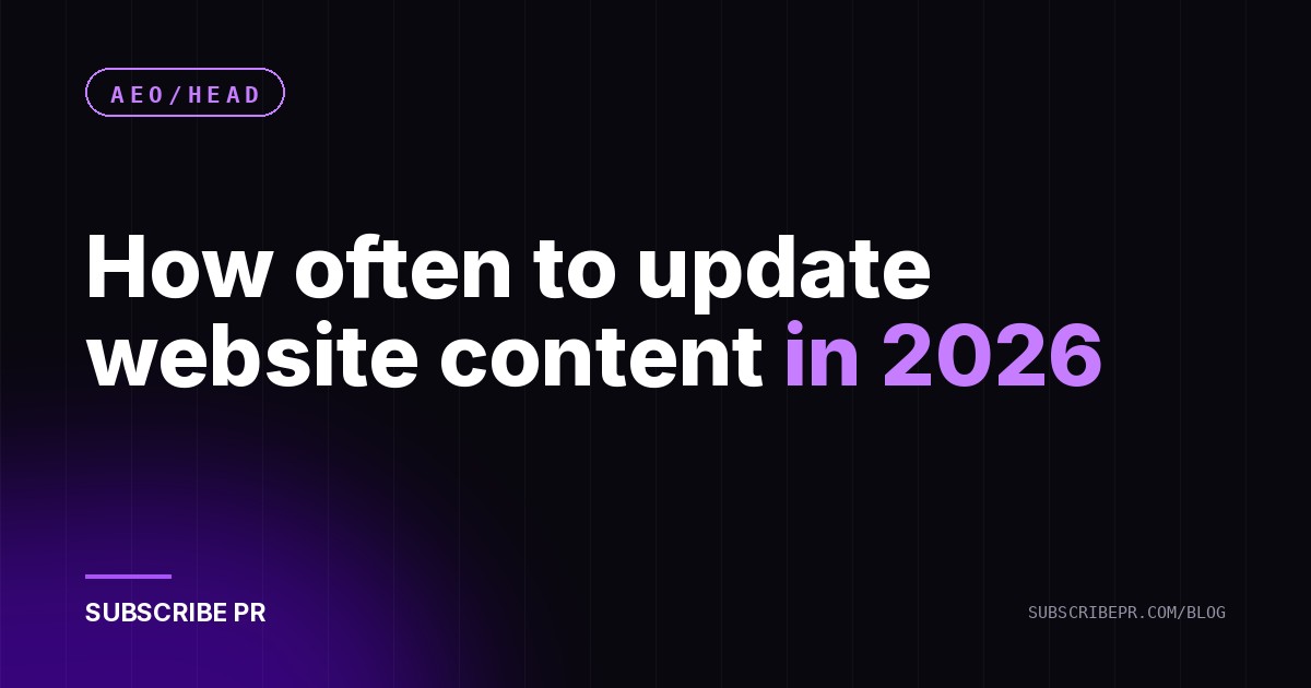 How often to update website content in 2026