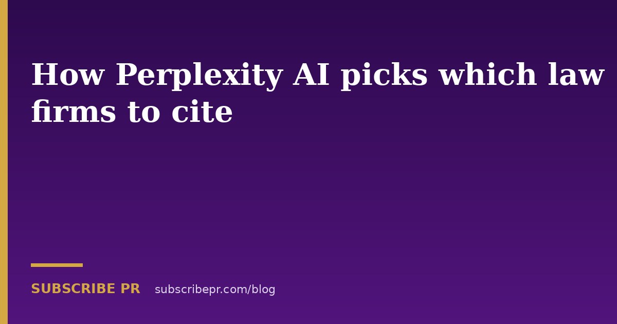 How Perplexity AI picks which law firms to cite