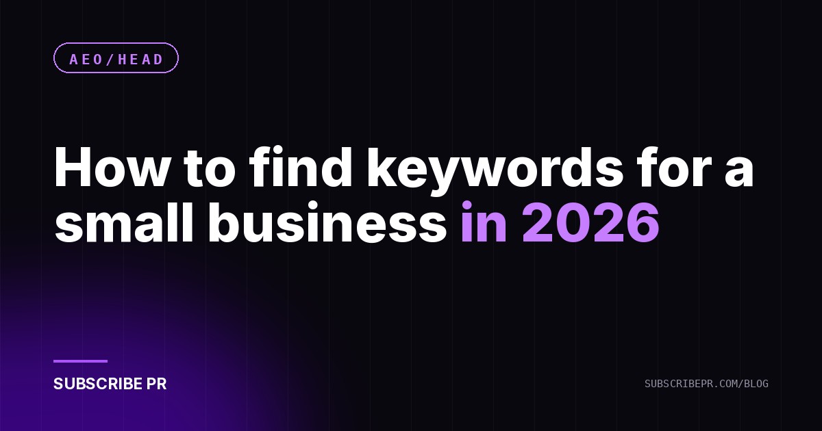 How to find keywords for a small business in 2026