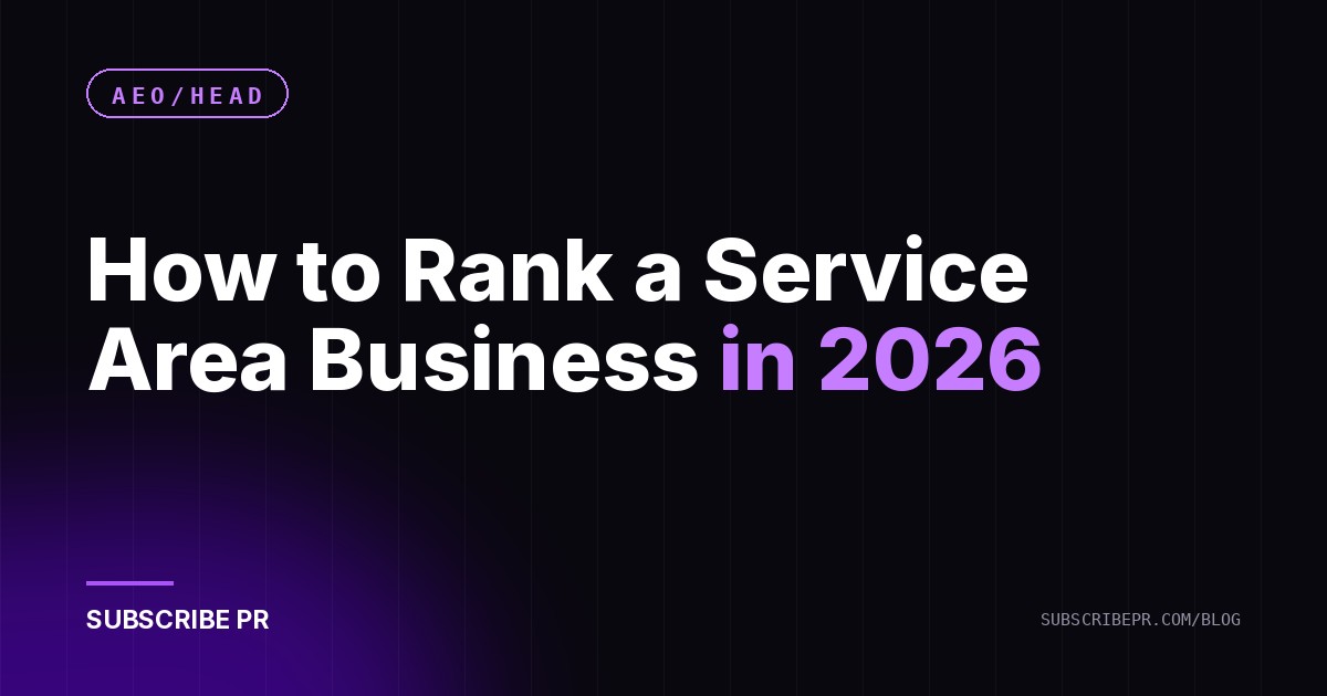 How to Rank a Service Area Business in 2026