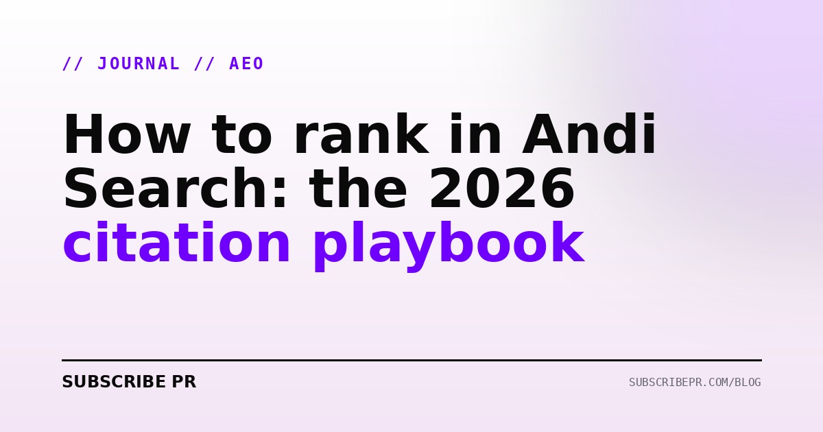 How to rank in Andi Search: the 2026 citation playbook