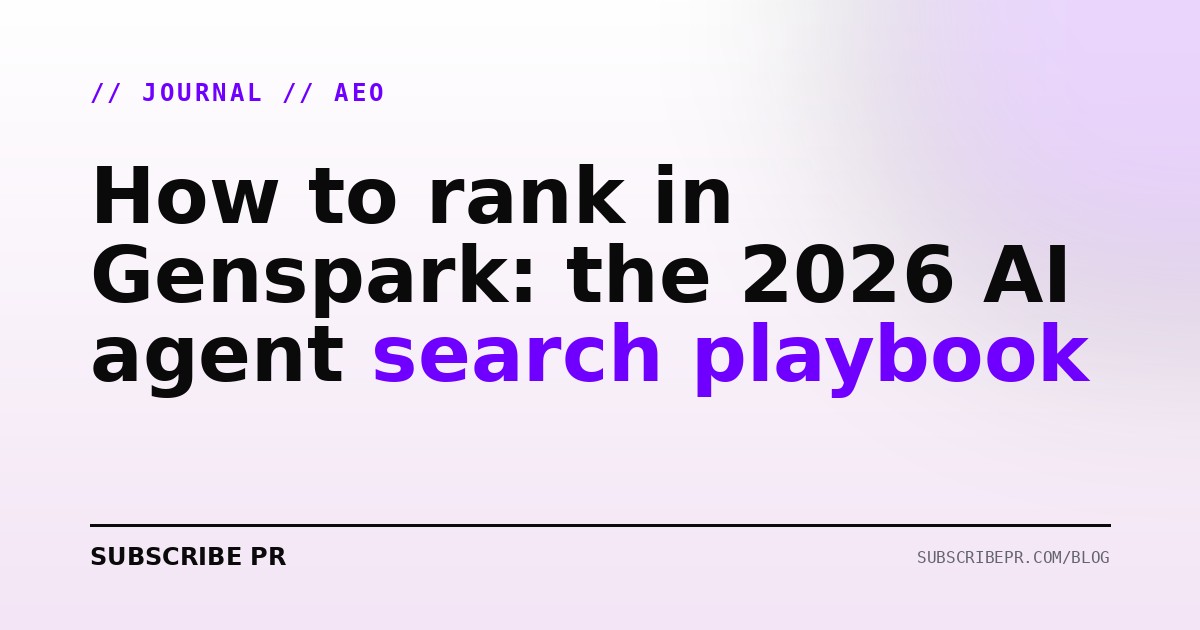 How to rank in Genspark: the 2026 AI agent search playbook