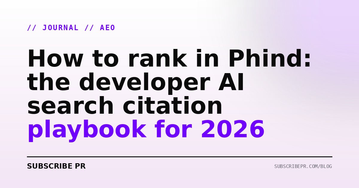 How to rank in Phind: the developer AI search citation playbook for 2026